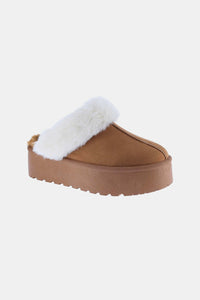 Weeboo Thick Bottom Fur Trim Snow Slippers - All Mine Now Clothing