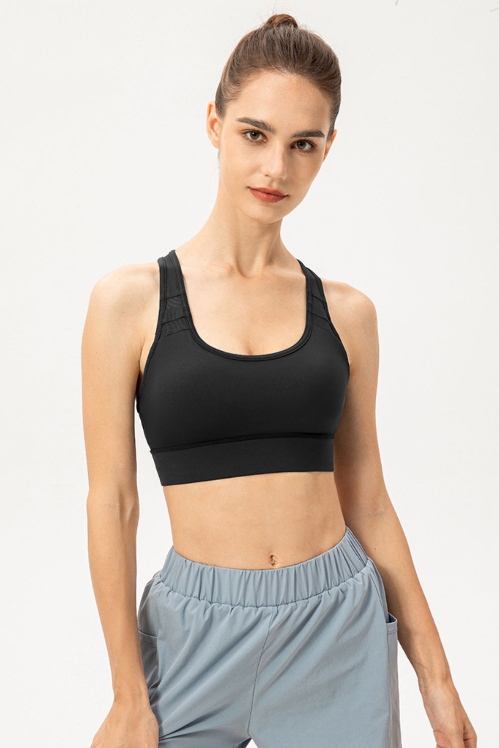 Scoop Neck Long Sports Bra - All Mine Now Clothing