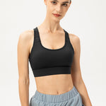 Scoop Neck Long Sports Bra - All Mine Now Clothing