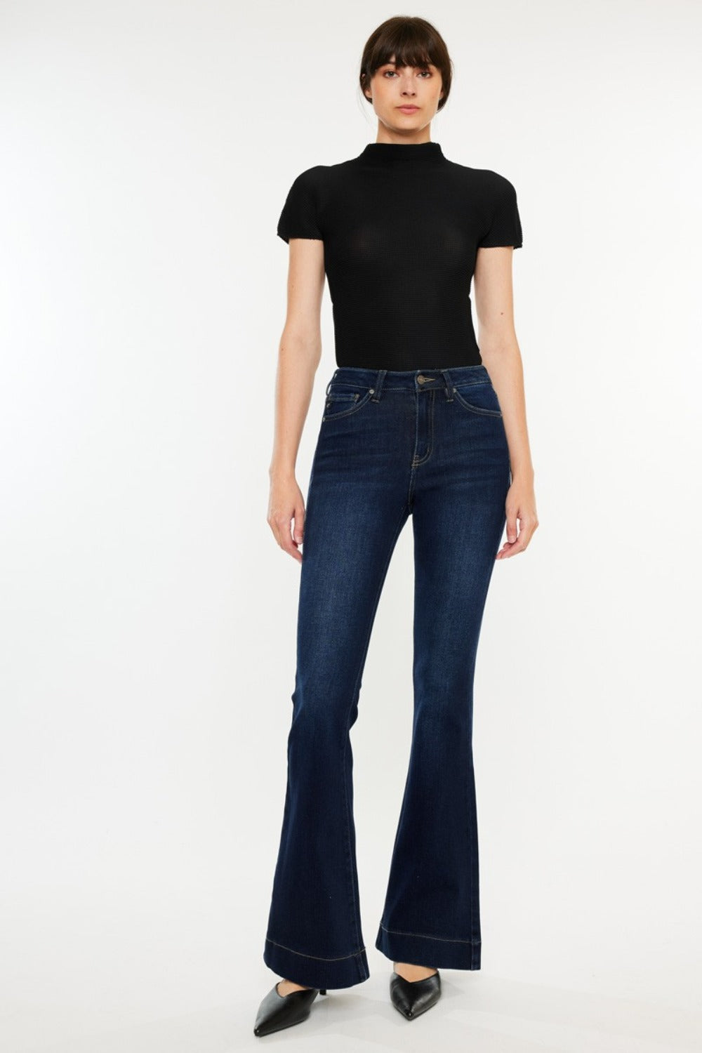 Kancan High Rise Slim Flare Jeans - All Mine Now Clothing