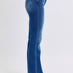 Judy Blue Full Size Run Mid-Rise Bootcut Jeans with Thermal Lining Trendsi