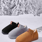 Letter M Suede Round Toe Slippers - All Mine Now Clothing