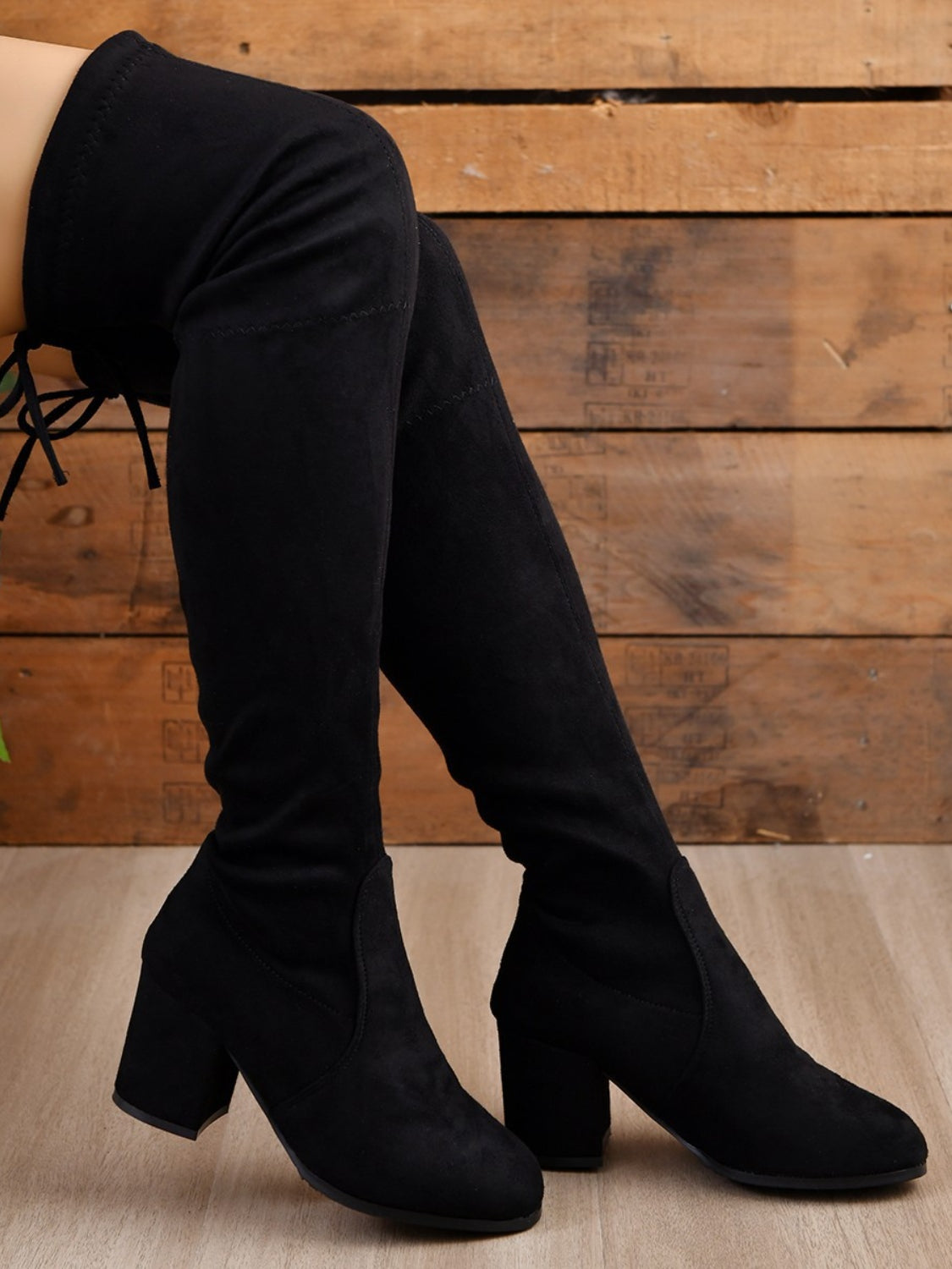 Round Toe Block Heel Boots - All Mine Now Clothing