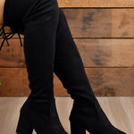 Round Toe Block Heel Boots - All Mine Now Clothing