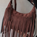 Suede Fringe Adjustable Strap Shoulder Bag - All Mine Now Clothing