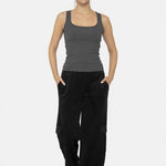 Mono B Elastic Waist Corduroy Cargo Pants - All Mine Now Clothing