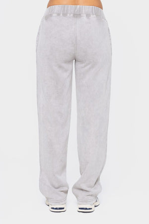 Mono B Elastic Waist Fleece Pants with Pockets - All Mine Now Clothing