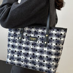 Heart Plaid PU Leather Strap Tote Bag - All Mine Now Clothing