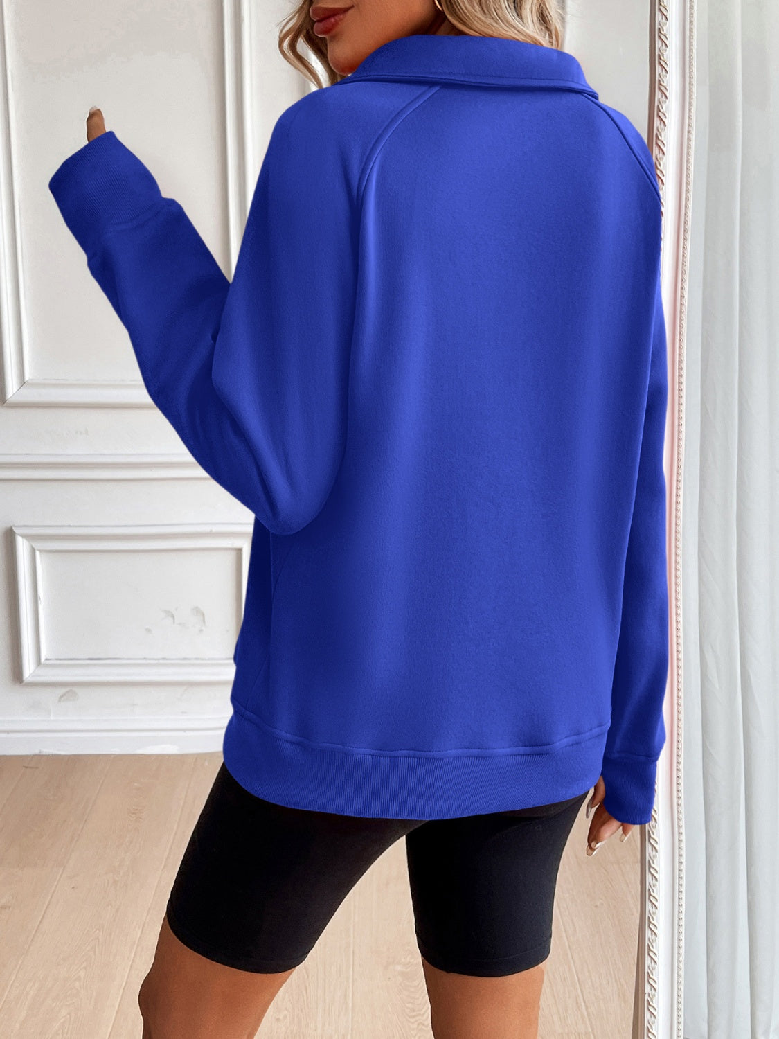 Ivy Lane Half Zip Raglan Sleeve Sweatshirt - All Mine Now Clothing