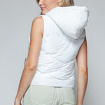 Snobbish Zip Up Quilted Hooded Vest - All Mine Now Clothing