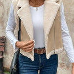 Zip Up Sherpa Vest Coat Trendsi