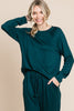 Super Lady Round Neck Raglan Sleeve Top and Drawstring Pants Lounge Set - All Mine Now Clothing