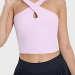 Millennia Crisscross Grecian Neck Active Cami - All Mine Now Clothing