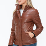 Snobbish Pocketed Zip Up Turtleneck Puffer Jacket - All Mine Now Clothing