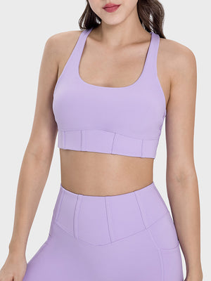 Millennia Square Neck Wide Strap Active Tank - All Mine Now Clothing