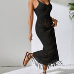 Openwork Scoop Neck Cover-Up Dress - All Mine Now Clothing