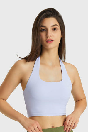 Millennia Breathable Halter Neck Sports Bra - All Mine Now Clothing