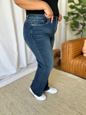 RFM Full Size High Rise Straight Tummy Control Jeans Trendsi