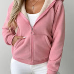 Full Size Zip Up Long Sleeve Hooded Outerwear - All Mine Now Clothing