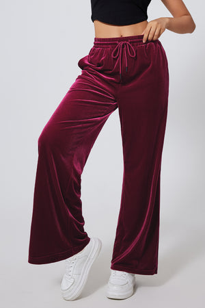 Drawstring Wide Leg Active Pants - All Mine Now Clothing