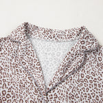 Leopard Button Down Long Sleeve Top and Pants Lounge Set - All Mine Now Clothing