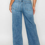 bytos Full Size High Rise Wide Leg Jeans with Pockets Trendsi