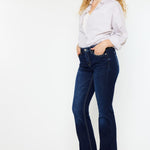 Kancan Mid Rise Slim Flare Jeans Trendsi