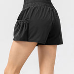 Elastic Waist Pocketed Active Shorts - All Mine Now Clothing