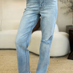 Judy Blue Full Size High Waist Distressed Straight Jeans - All Mine Now Clothing