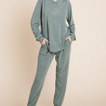 Super Lady Full Size Long Sleeve Hoodie and Tied Pants Set - All Mine Now Clothing