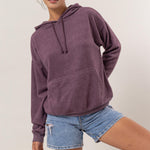 HYFVE Brushed Long Sleeve Hoodie with Kangaroo Pocket - All Mine Now Clothing