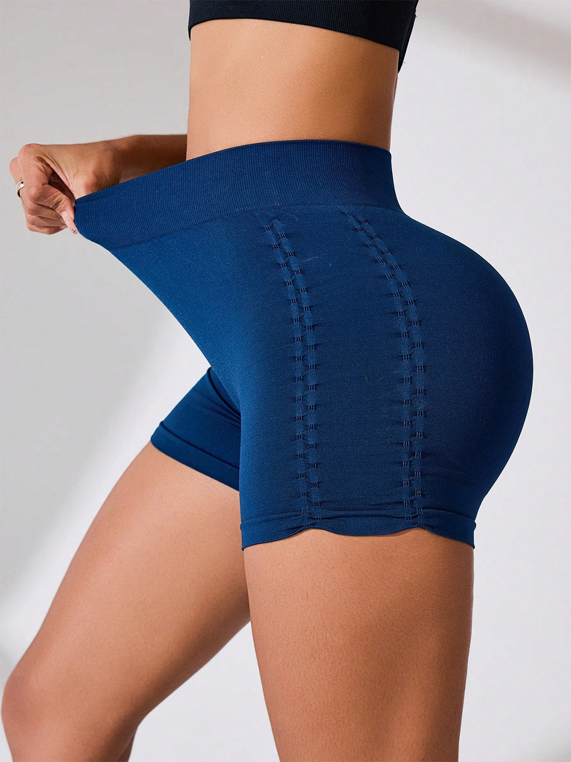 Side Ruched High Rise Active Shorts - All Mine Now Clothing