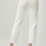 RISEN Full Size High Waist Rolled Hem Straight Jeans Trendsi