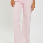 RISEN Full Size High Rise Tummy Control Wide Leg Jeans Trendsi