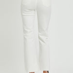 RISEN  Full Size High Rise Button Fly Straight Ankle Jeans Trendsi