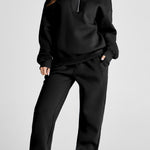 Quarter Zip Long Sleeve Top and Pants Set - All Mine Now Clothing