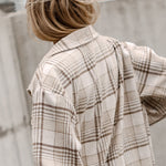 Plaid Removable Hood Button Up Shacket - All Mine Now Clothing