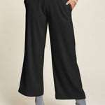 Davi & Dani Wide Leg Mid-Rise Pants - All Mine Now Clothing