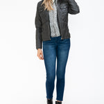 YMI Removable Faux Layered Multi-Pocket Jacket with Fuzzy Hood - All Mine Now Clothing