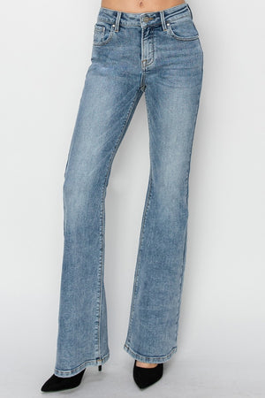 RISEN Full Size Mid Rise Bootcut Jeans - All Mine Now Clothing