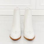 MMShoes Love the Journey Stacked Heel Chelsea Boot in White - All Mine Now Clothing