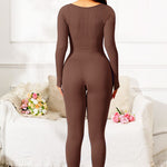 Scoop Neck Long Sleeve Active Jumpsuit - All Mine Now Clothing