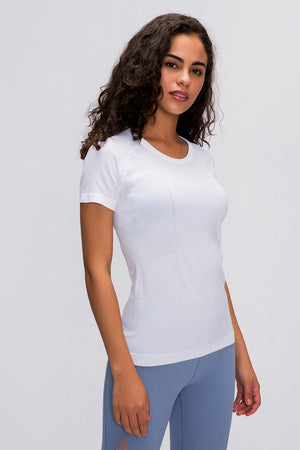 Millennia Round Neck Short Sleeve Active T-Shirt - All Mine Now Clothing