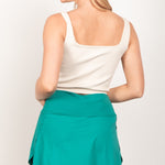 VERY J Crossover Waist Active Skirt with Short Liner - All Mine Now Clothing