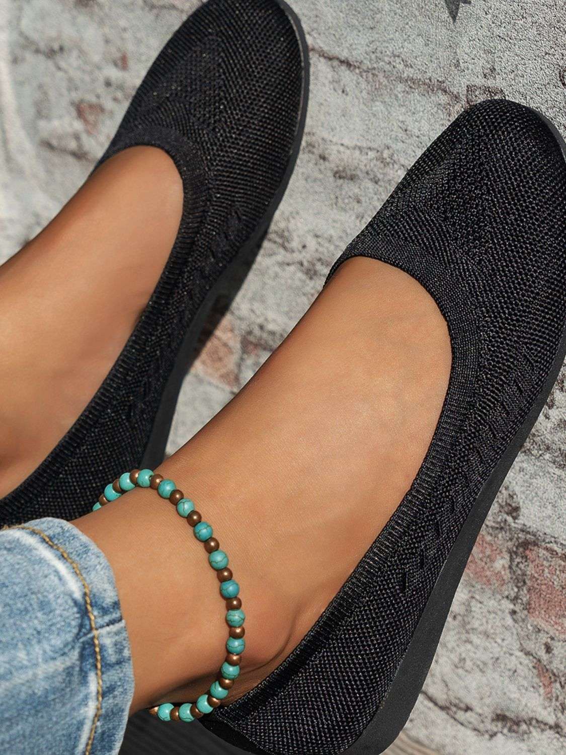 Round Toe Flat Slip-Ons