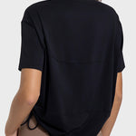 Millennia Drawstring Round Neck Short Sleeve Active T-Shirt - All Mine Now Clothing