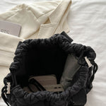 Drawstring Bubble Texture Tote Bag - All Mine Now Clothing