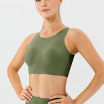 Round Neck Wide Strap Active Bra - All Mine Now Clothing