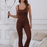 Scoop Neck Wide Strap Active Jumpsuit - All Mine Now Clothing