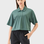 Millennia Half Button Short Sleeve Active T-Shirt - All Mine Now Clothing